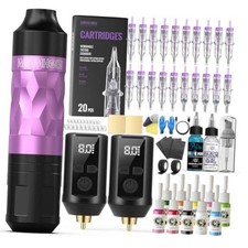 2PCS 1,800 mAh Tattoo Batteries, Wireless Tattoo Gun Kit Tattoo Kit with
