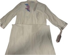 New Vtg Vanity Fair Velour Housecoat Nightgown Front Zipper Size Lg Long Read
