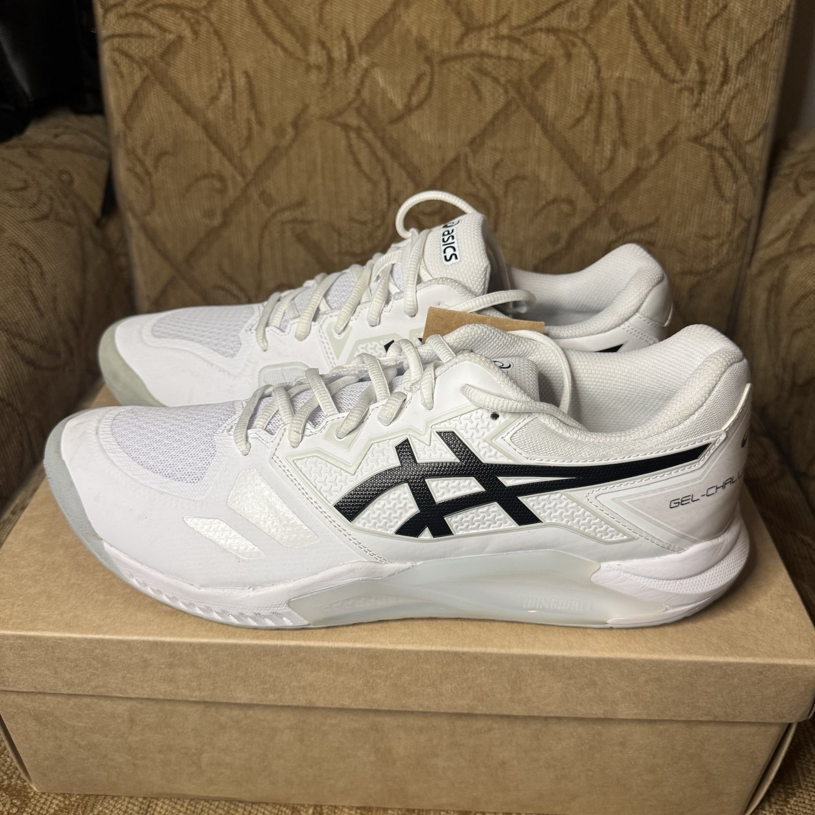 ASICS Men's Gel-Challenger 13 Tennis Shoes Black White Men's Size 11