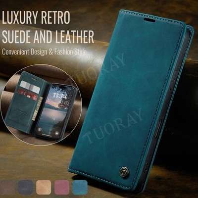 Für iPhone 17 16 15 14 Plus 13 Pro Max Leder Handy Klapphülle Case Tasche Hülle