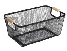 Metal Mesh Steel Basket, Large Wire Storage Organizer Basket Multi-function H...