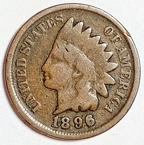 Indian Head Penny Lot of "1" VERY NICE 1896 GOOD OR BETTER°$ FREE SHIPPING $#185