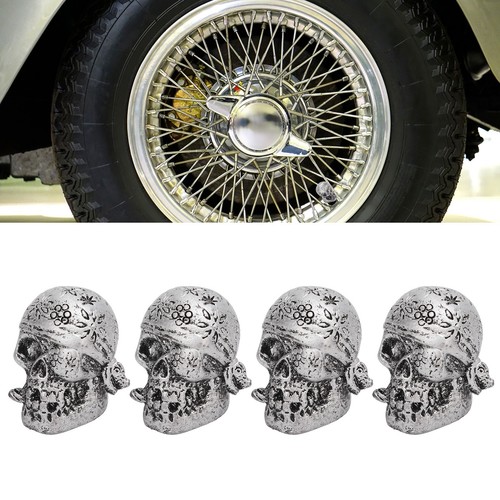 (Silver Color)4Pcs Tire Valve Caps For Cars Suvs Trucks LVE - Picture 10 of 23