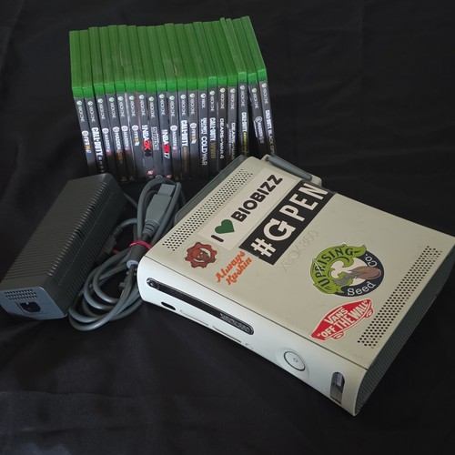Microsoft Xbox 360 Console with Power Adapter & 17 Xbox One Games Call of Duty