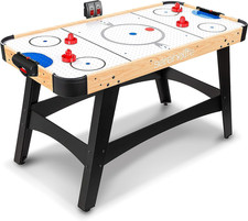 58" Air Hockey Game Table, W/ Built-In Score Tracker  Puck Dispenser, Digital L