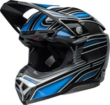 Image of Helmet BELL Moto-10 Spherical - Webb Marmont Gloss North Carolina Blue