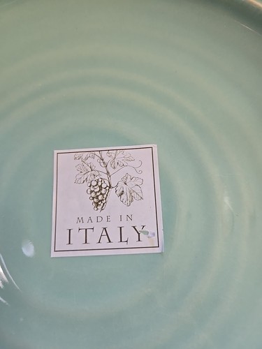 2 Ceramisia Italy 8-7/8" Soup/ Cerea/Pasta Bowls Light Aqua/Teal New With Tags - Picture 8 of 10