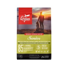 ORIJEN Grain Free High Protein Dry Dog Food Senior Recipe 4.5lb Bag