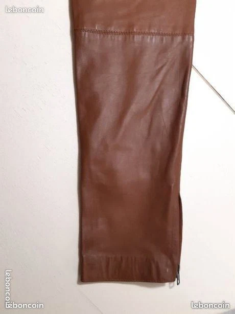 PANTALON CUIR Agneau NEUF Jamais Porté - Marque 3 Suisses - Valeur 199 € - Photo 4/4
