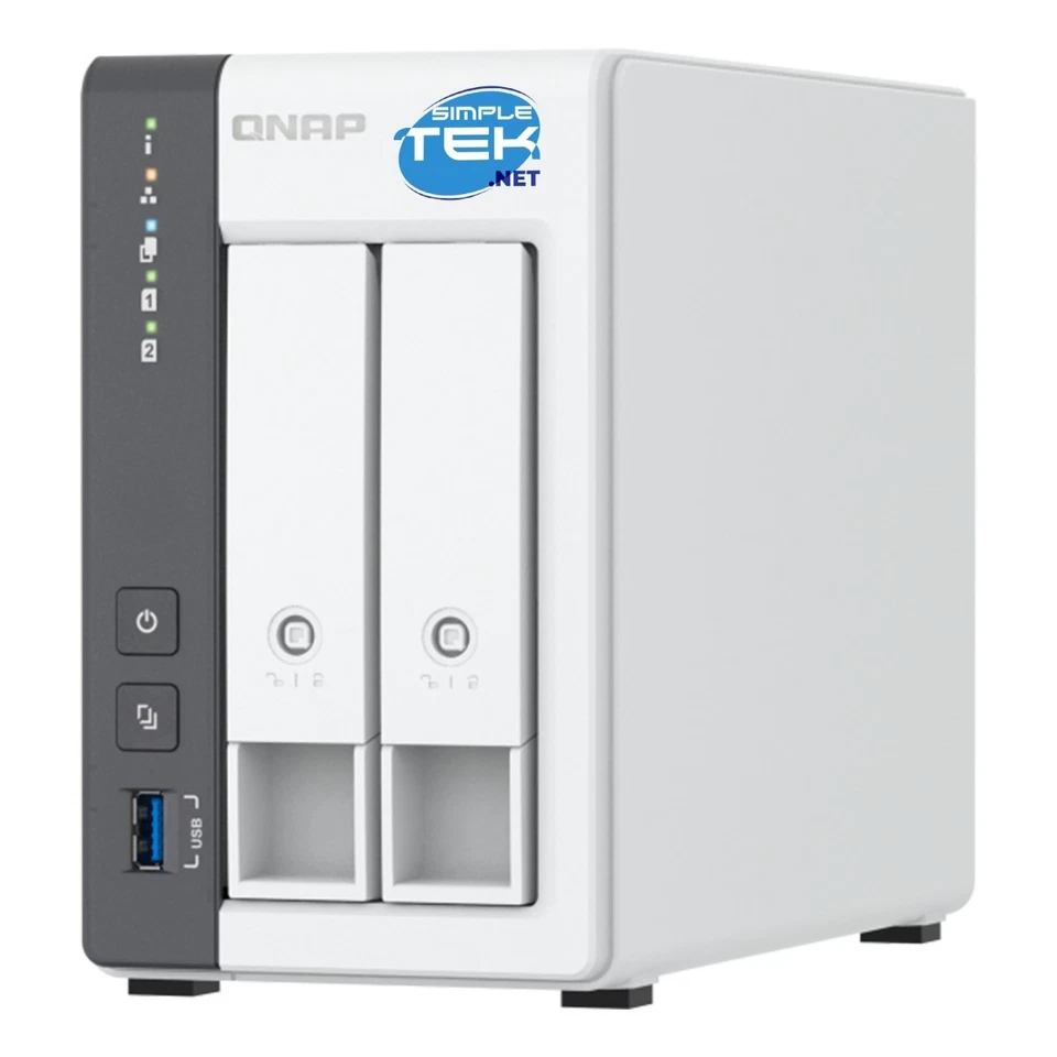 Qnap TS-216G Nas 2 Slot 3,5/2,5 " 2.5G Lan RJ-45 White With HDD 8TB (2x4TB) - Image 2 of 4