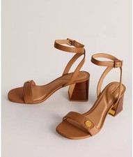 STUNNING TED BAKER MILLIIY MID BLOCK HEEL SANDALS BROWN SIZE 41 UK 7.5-8 NEW