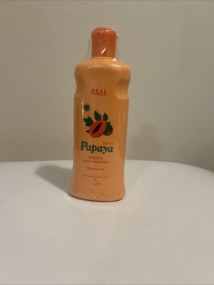 Real  Extra Papaya Hand And  Body Whitening Lotion with Vitamin E, 300ml