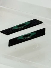 OAKLEY SUTRO  SUNGLASSES REPLACEMENT SIDE LOGO ICON BLACK BASE GREEN LOGO TEMPLE