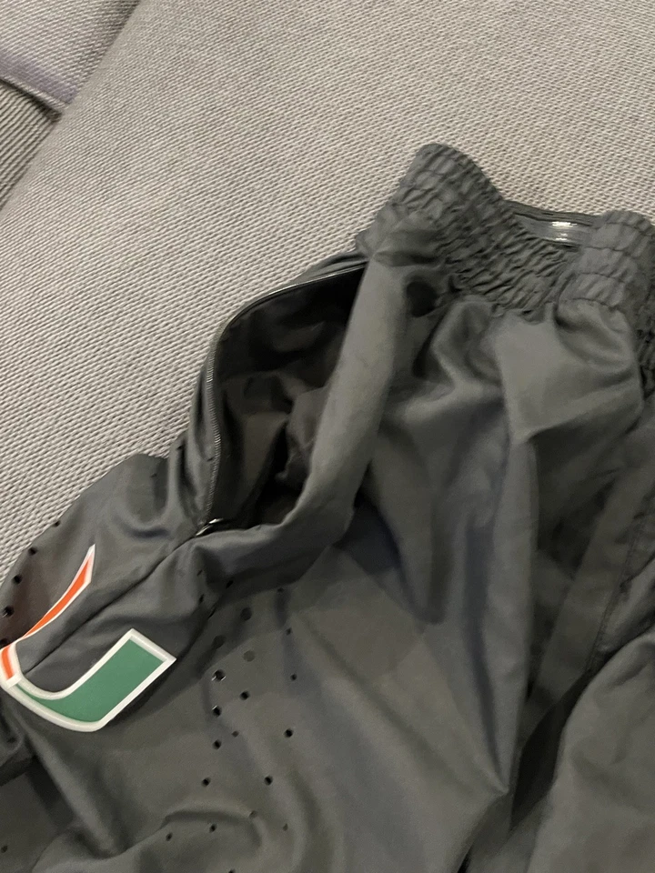 Miami Hurricanes Basketball Shorts Mens Black Nike Dri-Fit On Court Sewn - Image 4 of 4