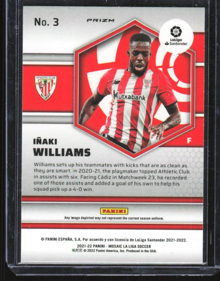 2021 Panini Mosaic La Liga Inaki Williams Athletic Club #3 - Image 2 of 2