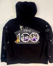 NEW Disney 100 Anniversary Embroidery Hoody Size L Womans Mickey Mouse  Friends