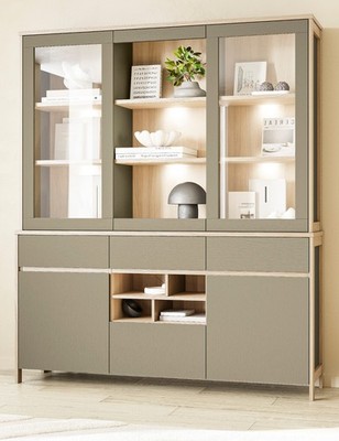 Buffet Buffetschrank Salbei Eiche Natur Anrichte mit Soft-Close Skandi Finnes