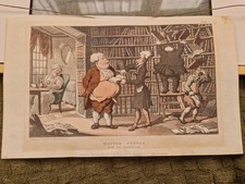 Antike 1813 handkolorierte Radierung Arzt Syntax Thomas Rowlandson