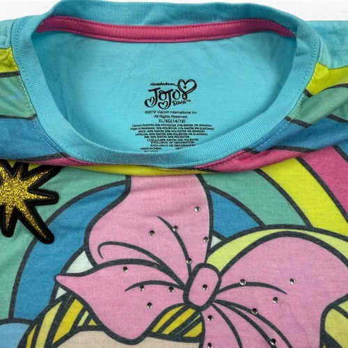 JoJo Siwa BFF Shirt Bright Rhinestone Short Sleeve Graphic Tee Size XL 14/16 - Picture 4 of 5