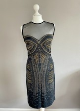 Alexander McQueen McQ Safety Pin Bodycon Midi Jersey Dress IT42 UK 8-10 Small 