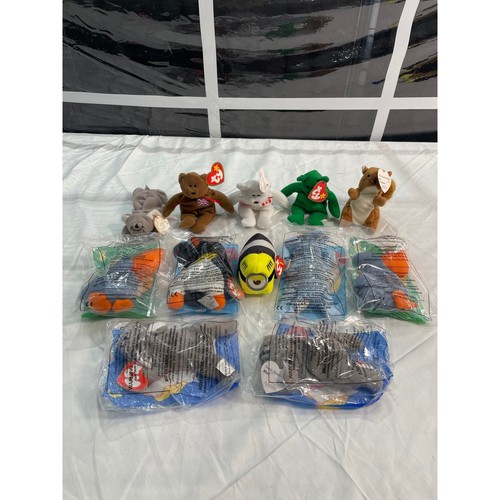 Lot of 12 Ty Beanie Babies Teenie Beanies McDonalds Sealed Vintage Plush Bears