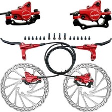 Bike Hydraulic Disc Brake Set with 160mm Rotors,For Mountain Bike e-Bike Fat ...