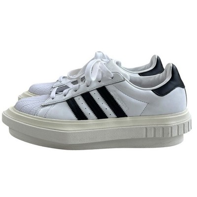 Womens Adidas x Beyonce Superstar Platform FY7730 Athletic Sneaker 10 White