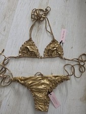 Agent Provocateur Berry Bikini Gold Neu mit E...