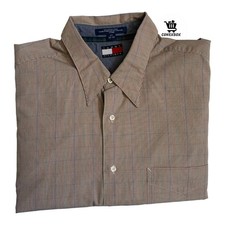 Tommy Hilfiger Men's Size 17 34-35 Button Up Long Sleeve Shirt 100 Cotton