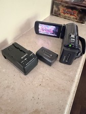 Sony Handycam HDR-CX150 AVCHD Camcorder Zoom Image Stabilization Blue W/Charger