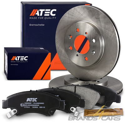 ATEC BREMSSCHEIBEN BELÜFTET Ø258 + BREMSBELÄGE VORNE FÜR HONDA JAZZ 2 3 BJ 04-08