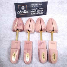new Stratton CEDAR Wooden Shoe Trees 2 pair Mens 6.5-8 SMALL NEW Made In USA
