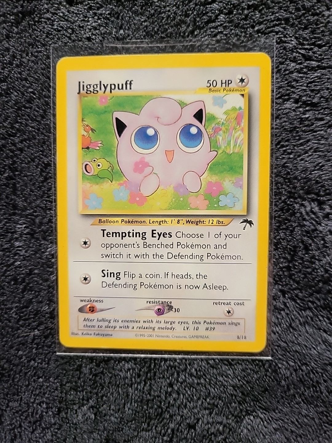 Pokemon Southern Islands Jigglypuff 8/18 Vintage WotC Promo - NM Rare Fan Fave