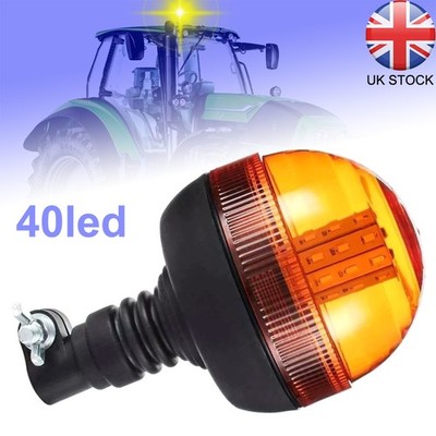 Leuchtfeuer Warnblinkend rotierend gelb flexibel DIN-Pol Traktor Licht 12-24 V UK