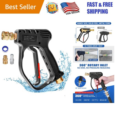 #ad Versatile High Power Washer Gun with 360° Rotatable Quick Connect and Adapter $32.29