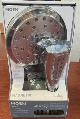 Moen Verso 220C2 Shower Head & Detachable Handshower Combo Chrome New B148
