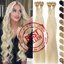 200g Real THICK Nano Ring Human Hair Extensions Micro Loop Nano Beads Blonde US