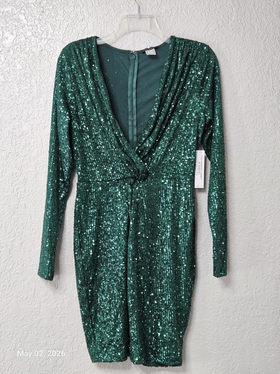 slim fit dress slacks Alishia Satin Sequin Corset Mini Dress Green main image 1