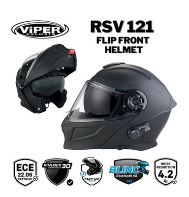ViPER RSV121 V8 Klapphelm Bluetooth Gegensprechanlage Adventure Touring Modular ECE