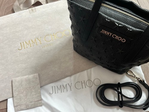 Jimmy Choo Minisara Black Leather Shoulder Bag Excellent Condition