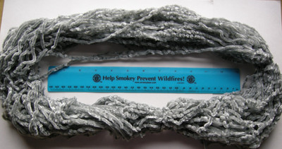 GREY RAYON CHENILLE - WIDE - SIZE 3 - 72 YARD SKEIN - DANVILLE - U.S.A.