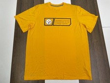 NFL x Nike On Field Pittsburgh Steelers Size XL Shirt Yellow Short Sleeve Sports
