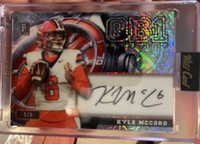 2024 WILD CARD QB1 ON THE CLOCK 1/3 KYLE MCCORD RC AUTO Platinum Mojo