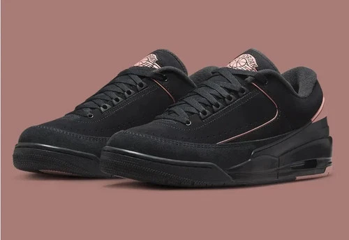 Nike Air Jordan 2/3 Men's Shoes Black Rust Pink Sz12 FD0383 003
