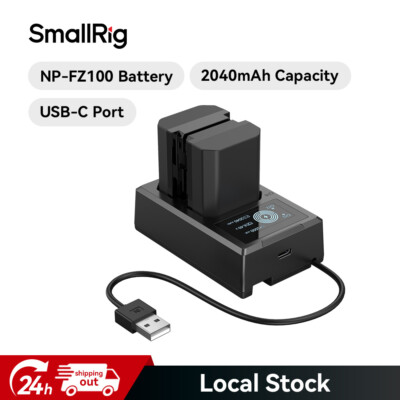 SMALLRIG NP-FZ100 Dummy Battery Power Supply Adapter Kit voor Sony A7R V, A7 IV, A7S III, A7R IV, A7R III, A7 III, A7C, A6600, FX3, ZV-E1, A7S II, A7R II, A1, A9