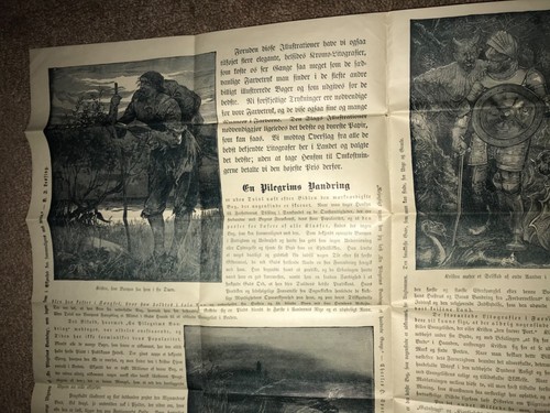 Vintage En Pilegrims Dandring: carta norvegese "Una passeggiata di pellegrino" - Foto 8 di 12