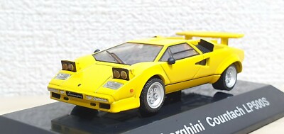 1/64 CM's LAMBORGHINI COUNTACH LP500S YELLOW Detailed Engine diecast car model