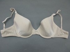 34B Vanity Fair Womens Beige Underwired Padded Back Closure Demi Bra 3B