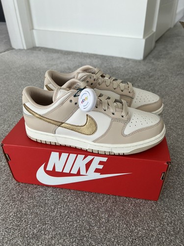 Nike Dunk Low Phantom Metallic Gold Womenâs - UK 4.5 | eBay