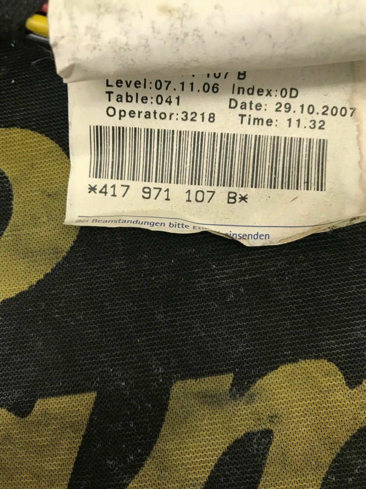 LAMBORGHINI MURCIELAGO LP640 PASSENGER FOOT FUSE BOX OEM 417971107B